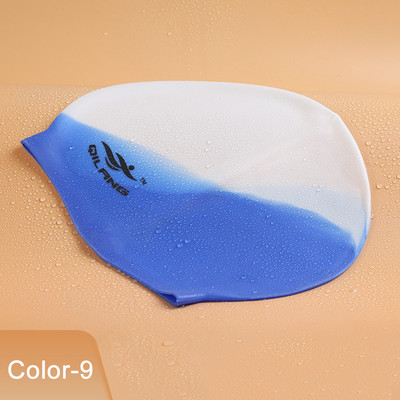 1 DB szilikon úszó női férfi vízálló rugalmas gél, fül hosszú haj védő medence kalaphuzat felnőtt gyermekek számára