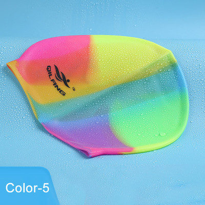 1 DB szilikon úszó női férfi vízálló rugalmas gél, fül hosszú haj védő medence kalaphuzat felnőtt gyermekek számára