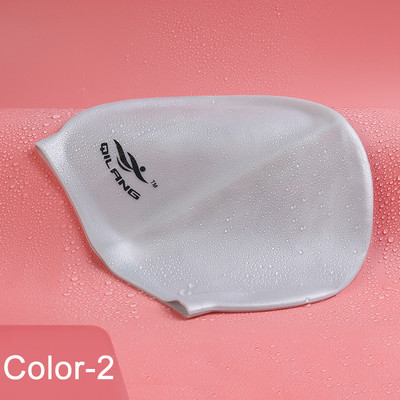 1 DB szilikon úszó női férfi vízálló rugalmas gél, fül hosszú haj védő medence kalaphuzat felnőtt gyermekek számára