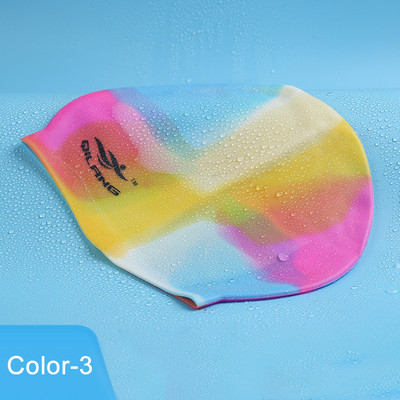 1 DB szilikon úszó női férfi vízálló rugalmas gél, fül hosszú haj védő medence kalaphuzat felnőtt gyermekek számára