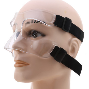 Спортен шлем за нос Тенис Баскетболна маска Защитен щит за лице Защитна маска Регулируема еластична каишка Оборудване против сблъсък