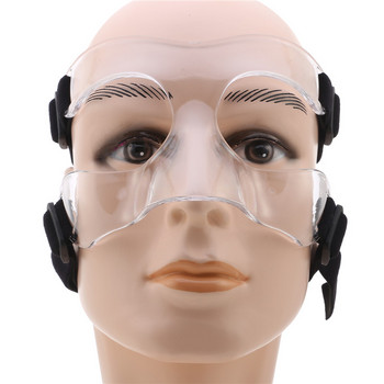 Αθλητικό κράνος μύτης Τένις μάσκα μπάσκετ Προστατευτική μάσκα ασπίδας προσώπου Ρυθμιζόμενο ελαστικό λουρί Εξοπλισμός κατά της σύγκρουσης
