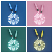 Coarda de săritură portabilă, strălucitoare, fitness, reglabilă, pentru exerciții de noapte, cu LED-uri, frânghii de săritură, iluminare pentru exterior, echipament sportiv de antrenament