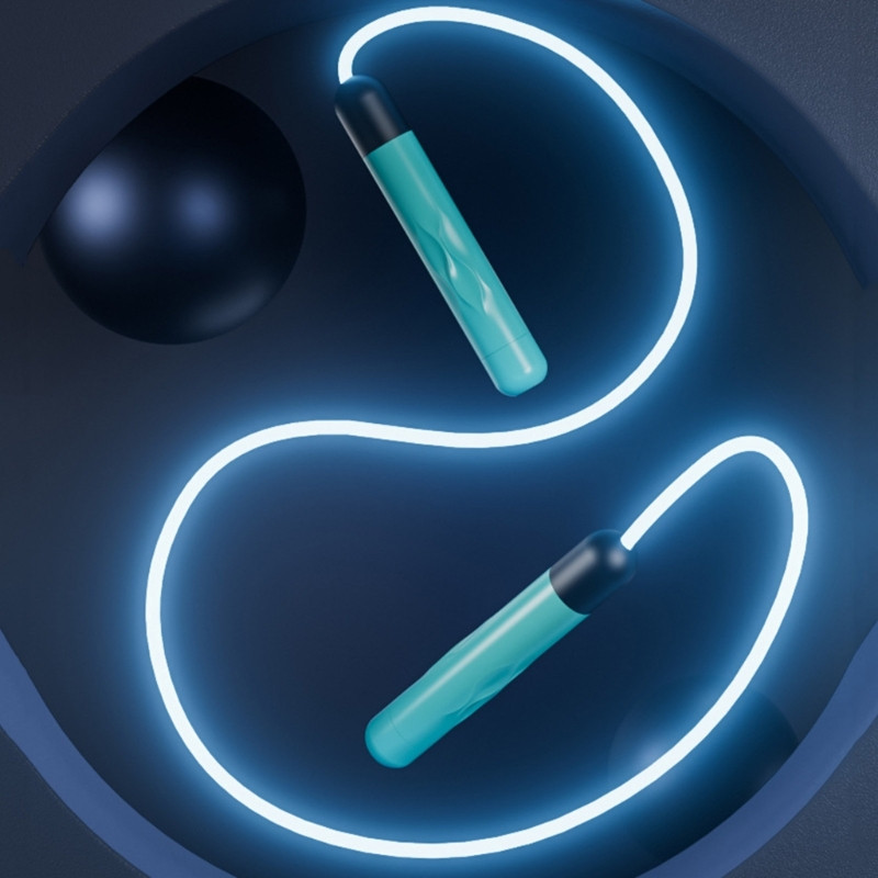 Coarda de săritură portabilă, strălucitoare, fitness, reglabilă, pentru exerciții de noapte, cu LED-uri, frânghii de săritură, iluminare pentru exterior, echipament sportiv de antrenament