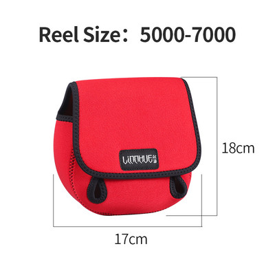 LINNHUE Φορητό τσαντάκι ψαρέματος Τσάντα θήκης Αδιάβροχο προστατευτικό κάλυμμα θήκης για τσάντα αποθήκευσης τυμπάνου με κύλινδρο Baitcasting