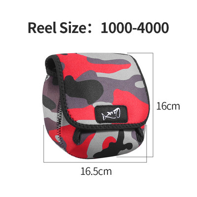 LINNHUE Φορητό τσαντάκι ψαρέματος Τσάντα θήκης Αδιάβροχο προστατευτικό κάλυμμα θήκης για τσάντα αποθήκευσης τυμπάνου με κύλινδρο Baitcasting