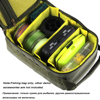 Чанта за риболовни принадлежности на ниска цена 3 В 1 Риболовна макара Влакно за примамка Чанта за съхранение на куки Външна риболовна макара за шаран Оборудване N0237