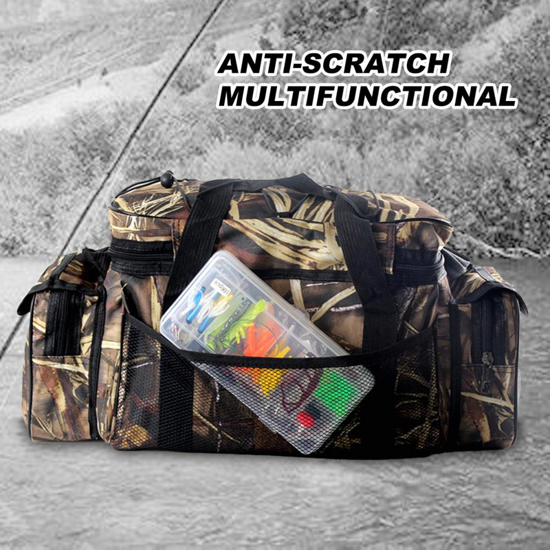 Multifunktsionaalne kalastuskott kriimustusvastane kalapüügi seljakott, reguleeritav õlg, rist kehaga vöökoht kalapeibutuskott õues kasutamiseks