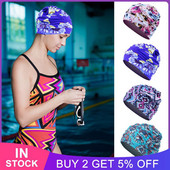 Șapcă de înot pentru adulți, comodă, din material textil, protecție pentru urechi, pălărie de înot, șapcă colorată, cu uscare rapidă, pentru sport acvatic.