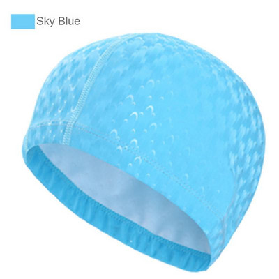 Șapcă de înot pentru adulți, comodă, din material textil, protecție pentru urechi, pălărie de înot, șapcă colorată, cu uscare rapidă, pentru sport acvatic.