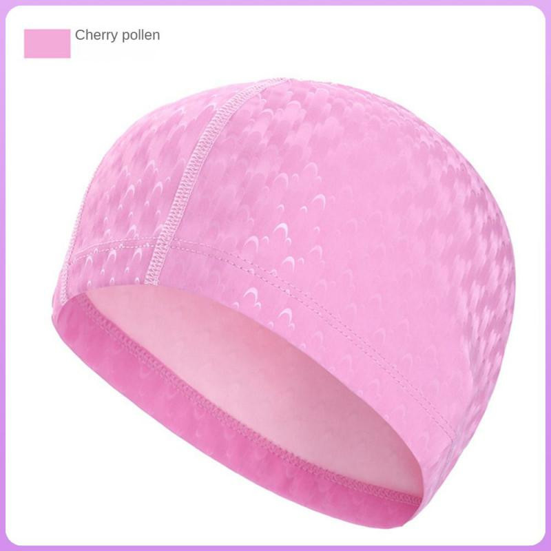 Șapcă de înot pentru adulți, comodă, din material textil, protecție pentru urechi, pălărie de înot, șapcă colorată, cu uscare rapidă, pentru sport acvatic.