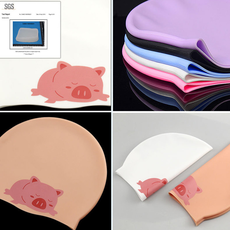 XUNYOU mood Ujumismüts Lastele Multifilmid Loomad Bassein Sport Turban Müts Trükitud Ujumine Pikk Silikoon Elastne Hulgimüük