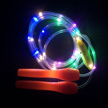 Luminous Fitness Jump Ropes LED Light Up Skipping Kids Luminous Home School Children Body Exercise Rope Color Random