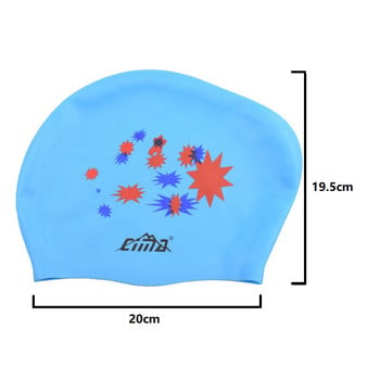 Дамски шапки за плуване Силиконови супер големи водоустойчиви шапки с дълга коса Момичета Голям размер Шапка за плуване за дами Оборудване за гмуркане Защита на ухото