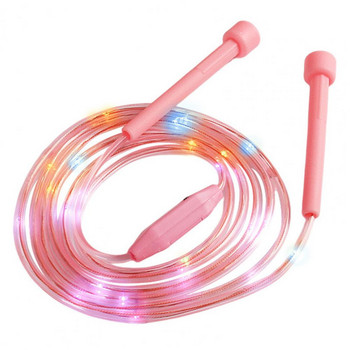 Λαμπερό σχοινάκι Jumping Rope με μπαταρία Led Skipping Rope για παιδιά Πολύχρωμο ελαφρύ άνετο κράτημα για το σπίτι