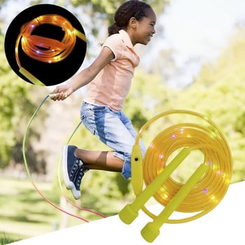 Λαμπερό σχοινάκι Jumping Rope με μπαταρία Led Skipping Rope για παιδιά Πολύχρωμο ελαφρύ άνετο κράτημα για το σπίτι