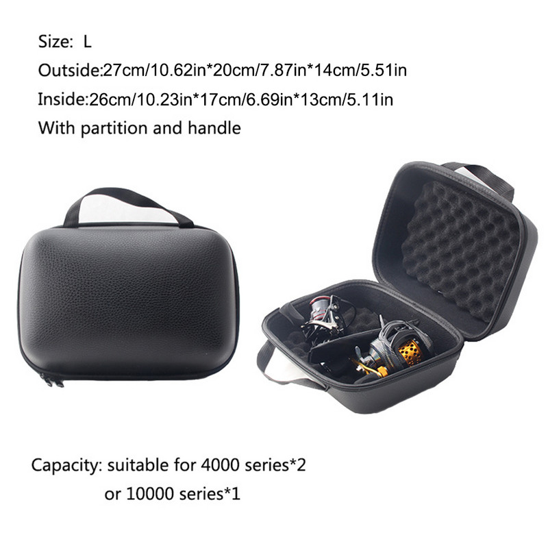 Kaasaskantav EVA-PU kalapüügikott veekindel kaitseümbrise kate trumli/ketruse/parverulli kalastuskoti kalastustarviku jaoks