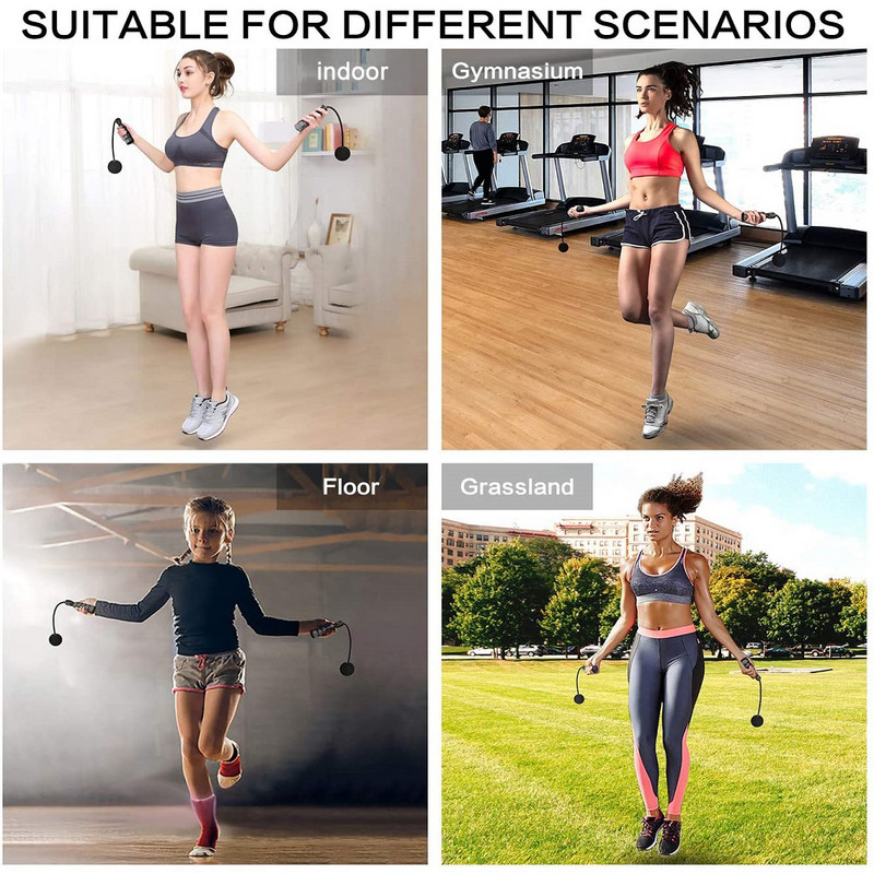 Nutikas hüppenöör digitaalse kaloriloenduriga kaalulaagriga, hüppenöörid, juhtmeta hüppenöörid fitnessi treenimiseks