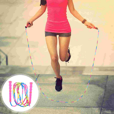 Ρυθμιζόμενο σχοινάκι με χάντρες: Σχοινάκι χωρίς σχοινί για προπόνηση γυμναστικής για απώλεια βάρους Άσκηση αντοχής