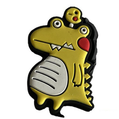 Amortizor antișoc de tenis de desene animate Rachetă de tenis din silicon cu dinozaur Amortizor de vibrații Absorbție de șoc personalitate