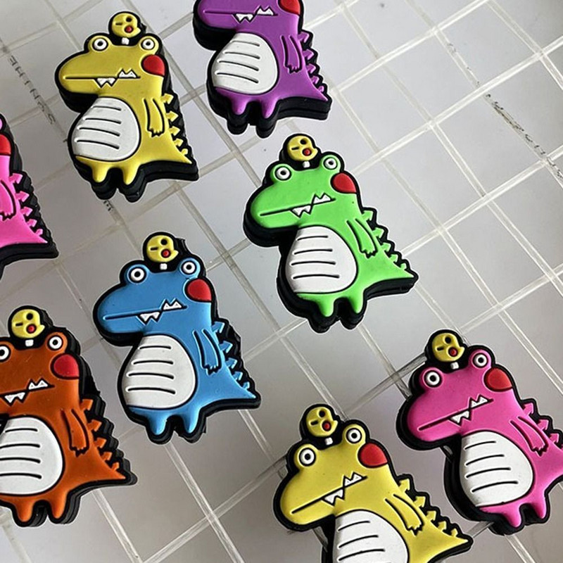 Amortizor antișoc de tenis de desene animate Rachetă de tenis din silicon cu dinozaur Amortizor de vibrații Absorbție de șoc personalitate