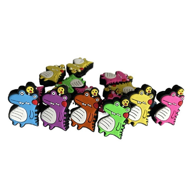 Amortizor antișoc de tenis de desene animate Rachetă de tenis din silicon cu dinozaur Amortizor de vibrații Absorbție de șoc personalitate