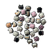 4 τμχ Cartoon ΝΕΟ Αποσβεστήρας κραδασμών τένις σιλικόνης για γάτα και νύχια για μείωση κραδασμών ρακέτας τένις