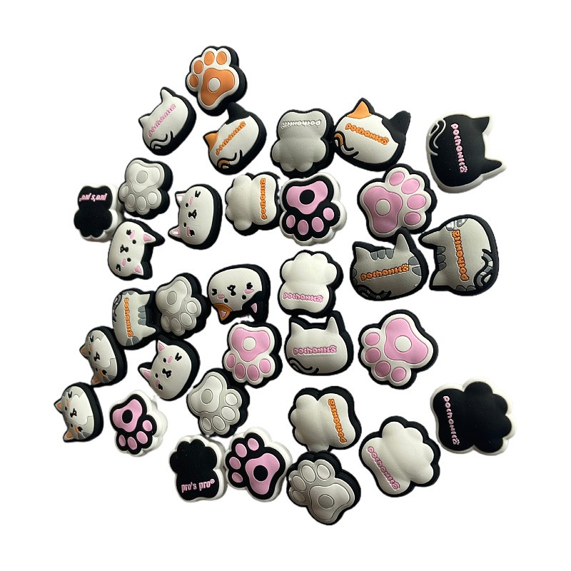 4 τμχ Cartoon ΝΕΟ Αποσβεστήρας κραδασμών τένις σιλικόνης για γάτα και νύχια για μείωση κραδασμών ρακέτας τένις