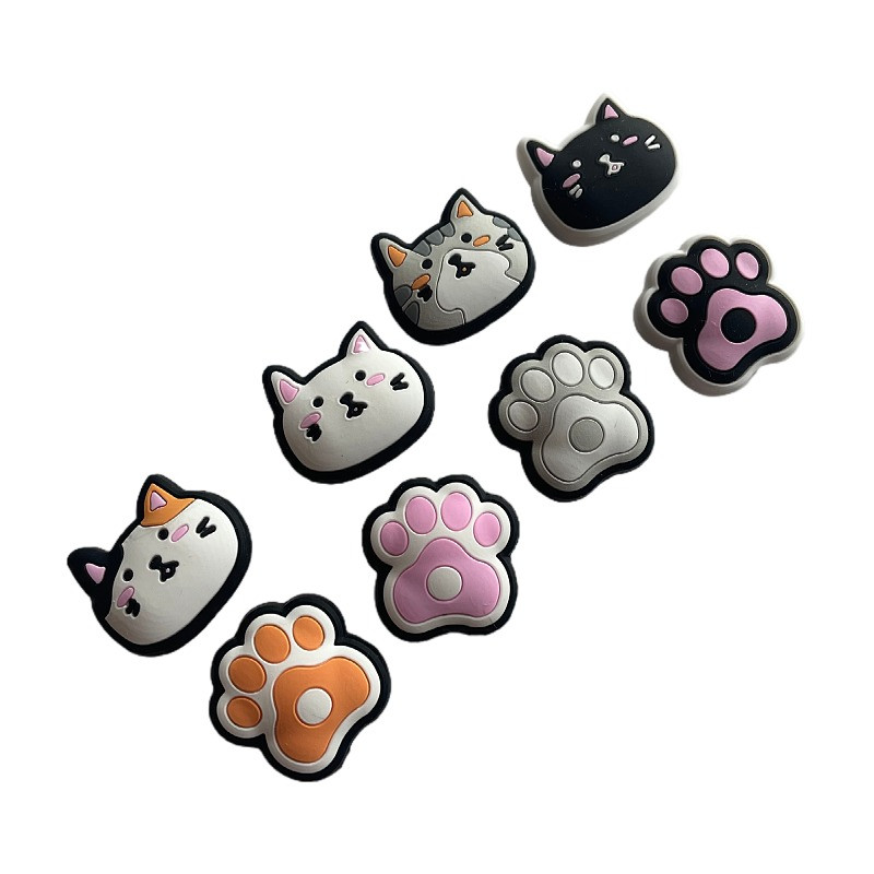 4 τμχ Cartoon ΝΕΟ Αποσβεστήρας κραδασμών τένις σιλικόνης για γάτα και νύχια για μείωση κραδασμών ρακέτας τένις