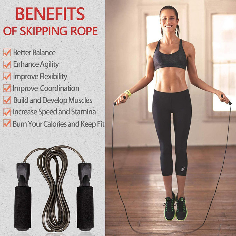 Jump Rope Speed Jumping Steel Wire Double Unders MMA Boxing Skipping Workout Προπόνηση γυμναστικής Άσκηση ρυθμιζόμενο μήκος