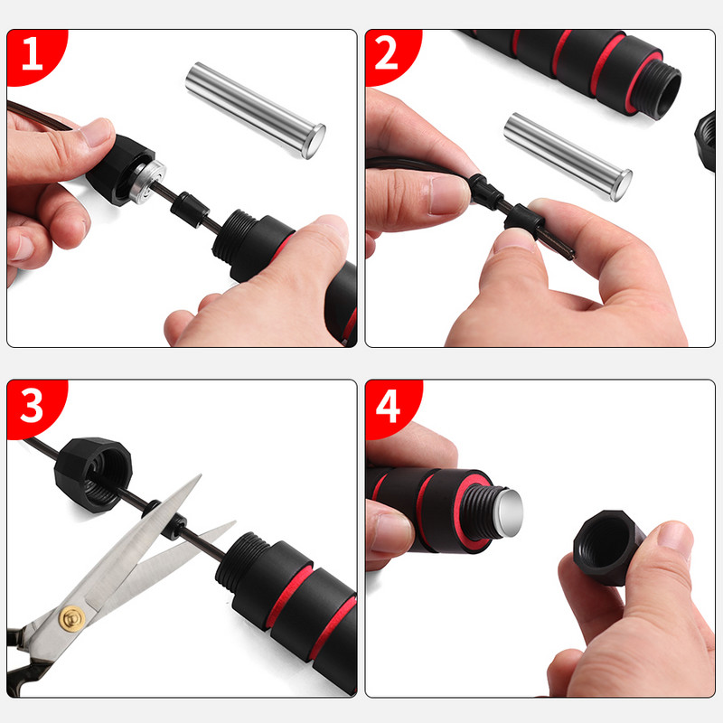 Coarda de săritură cu viteză ponderată Sârmă de oțel Coarda de sărit Exercițiu Coarda de sărit reglabilă Antrenament Antrenament Sport acasă Echipament de fitness