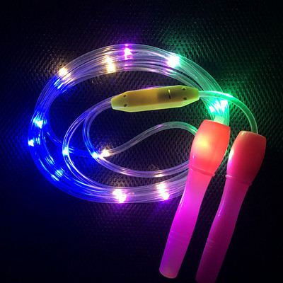 Luminous Fitness Jump Ropes LED Light Up Skipping Kids Luminous Home School Children Body Exercise Rope Color Random