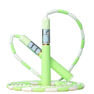 PINJIAN 2,8M Skill Jumping Bamboo Jump Rope PVC για αρχάριους Ενήλικες Παιδιά Μαλακές χάντρες χωρίς μπερδέματα Σχοινάκι άλματος γυμναστικής