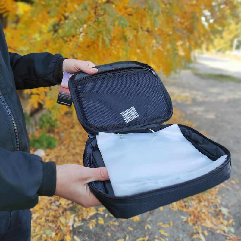 10” x 8,5” x 2” Negru Momeli Momeli Liant Pungă Pescuit Naluci Depozitare Portofel Cutie pentru Viermi și Jig-uri din plastic moale