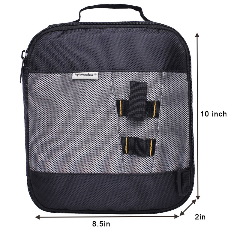 10” x 8,5” x 2” Negru Momeli Momeli Liant Pungă Pescuit Naluci Depozitare Portofel Cutie pentru Viermi și Jig-uri din plastic moale