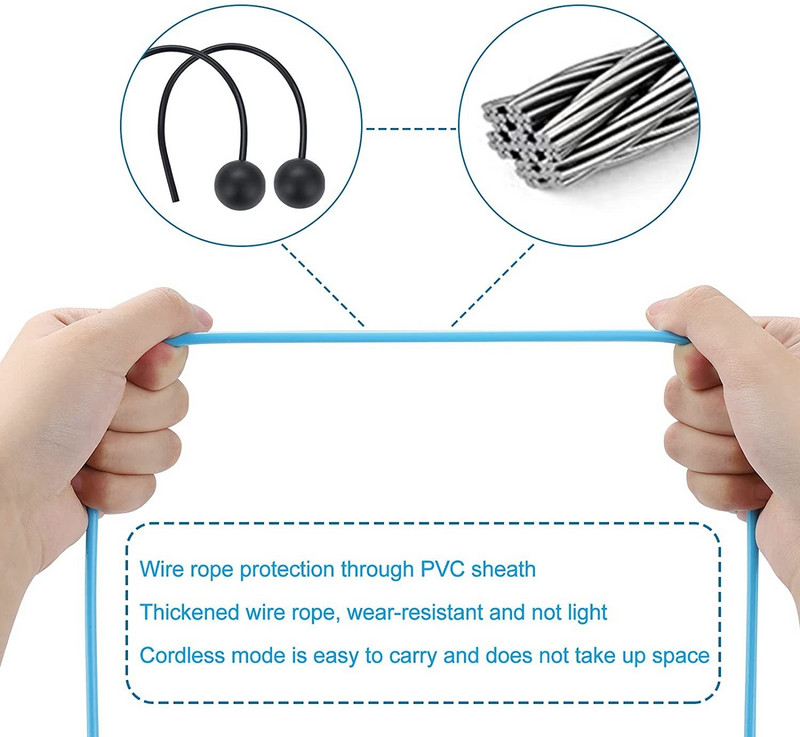 Coarda de sarit electronica, Coarda de sarit pentru fitness, Coarda de sarit cu contor de calorii, Coarda de sarit fara fir cu lungime reglabila 