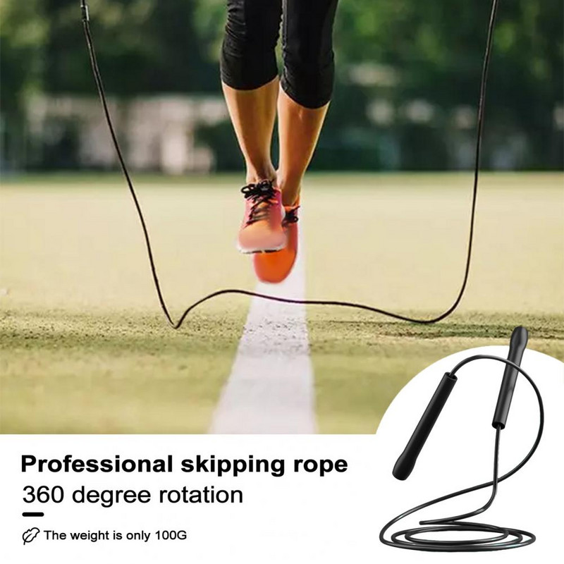 Greitojo šuolio virvė Ergonomiška rankena Greitoji šokinėjimo virvė, skirta vaikams, suaugusiems, lengva, nesipainiojanti šokdynė, pritaikyta svoriui