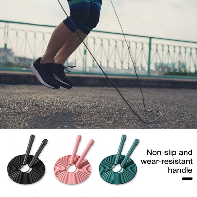 Greitojo šuolio virvė Ergonomiška rankena Greitoji šokinėjimo virvė, skirta vaikams, suaugusiems, lengva, nesipainiojanti šokdynė, pritaikyta svoriui