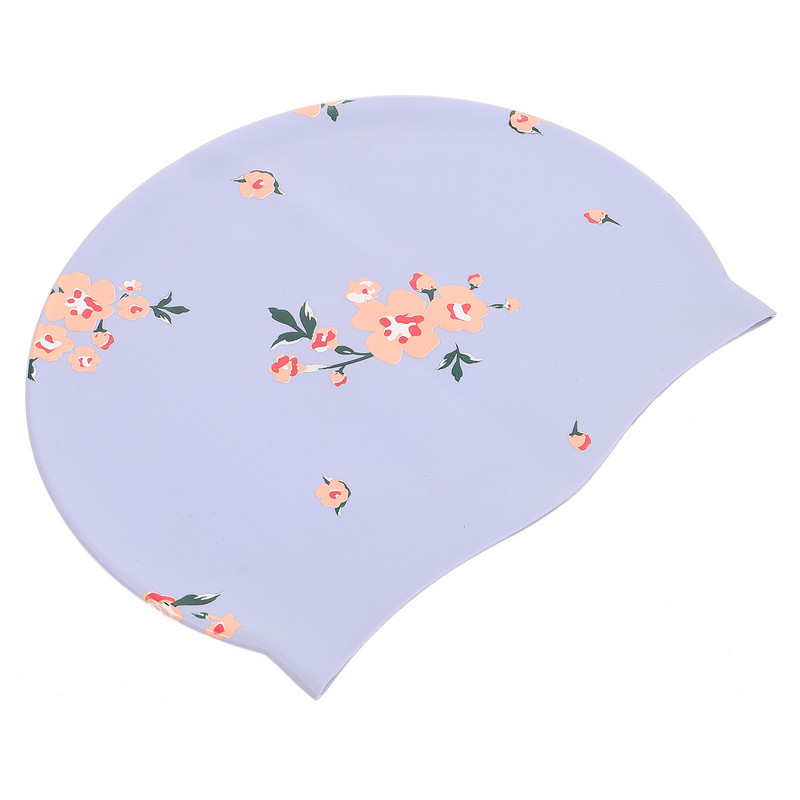 Prinditud ujumismüts naistele praktiline suplemine teleskoop silikageeli silikoon meestele ja naistele