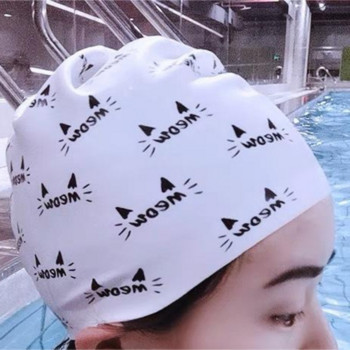 2023 Нова шапка за плуване Силиконова модна водоустойчива плюс професионална удобна шапка за плуване с глава на иконом Оборудване Шапка за плуване