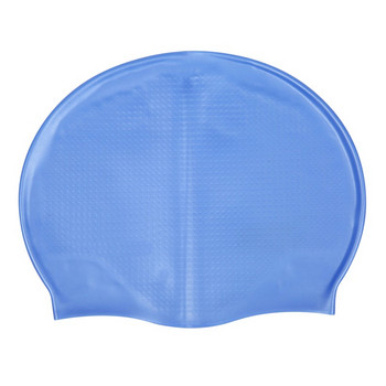 Шапки за плуване Еластична водоустойчива силиконова защита на ушите Шапка за плуване Свободен размер за възрастни Спортна шапка за басейн с дълга коса