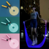 Fitness Ρυθμιζόμενο σχοινί νυχτερινού φωτός Skipping Sports LED Jump Rope Lighting Outdoor Supplies Φορητός αθλητικός εξοπλισμός προπόνησης