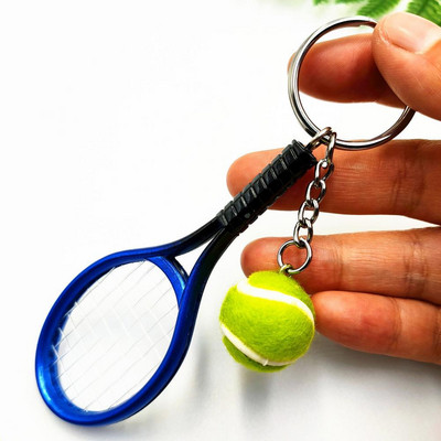 Teniszütő kulcstartó aranyos sport mini kulcstartó autó 6 színes medál kulcstartó sport kulcstartó, akik szeretik a sportot ajándékokat kulcstartó 2022