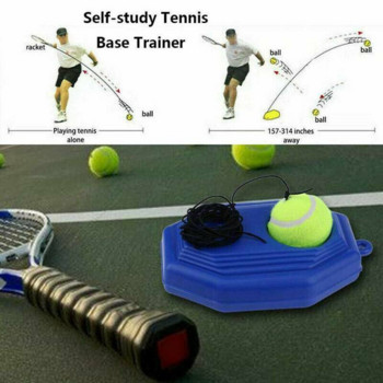 Αξεσουάρ τένις Συσκευή προπόνησης τένις Αυτο-μελέτη Προμήθειες προσωπικής προπόνησης Bounce με λαβή τένις βάσης με κορδόνι bungee
