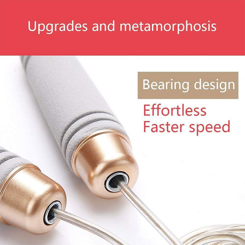 Sârmă de sărituri Sârmă de oțel ponderată de viteză rapidă Corzi de sărit pentru copii și adulți Antrenament Crossfit Box MMA Sală de fitness Antrenament