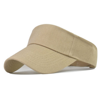 Ανοιξιάτικο Καλοκαίρι Αθλητικό αντηλιακό Καπέλο ανδρικό καπέλο Γυναικείο Ρυθμιζόμενο βαμβακερό γείσο Προστασία από υπεριώδη ακτινοβολία επάνω Άδειο αντηλιακό καπέλο γκολφ για τρέξιμο τένις