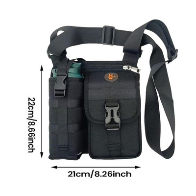 Vandens butelio nešiklio krepšys Crossbody maišelis su reguliuojamu dirželiu Pečių krepšiai su vandens butelio laikikliu Vandens butelio maišelis