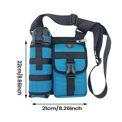 Vandens butelio nešiklio krepšys Crossbody maišelis su reguliuojamu dirželiu Pečių krepšiai su vandens butelio laikikliu Vandens butelio maišelis