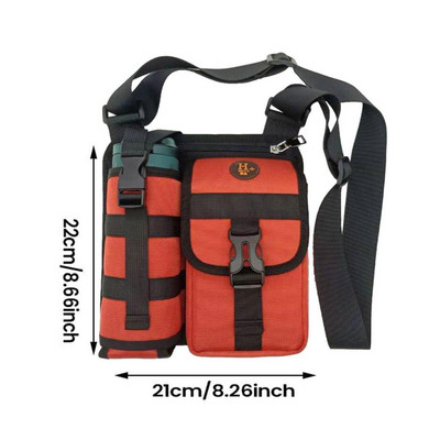 Vandens butelio nešiklio krepšys Crossbody maišelis su reguliuojamu dirželiu Pečių krepšiai su vandens butelio laikikliu Vandens butelio maišelis