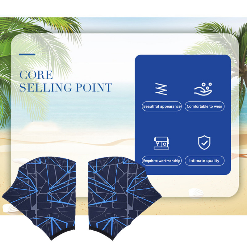 2x peraje za plivanje, peraje s prečama na prstima, žene, muškarci, rukavice za veslanje na vodi